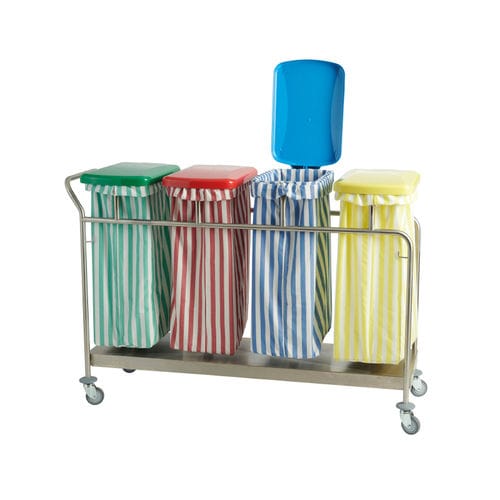 Carrinho para roupa suja - HYGICAR III  - Sclessin Productions - para hospital / de transporte / 4 bolsas
