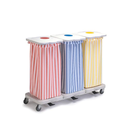 Carrinho para roupa de transporte - HYGISTAR - Sclessin Productions - com porta / 3 bolsas / em alumínio