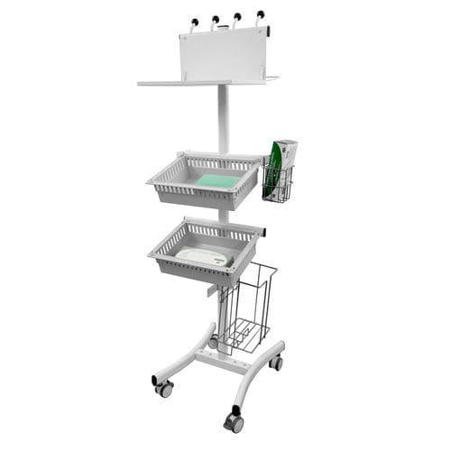 Carrinho hospitalar - H.991 - Sclessin Productions - de isolamento / com cesto / com suporte para saco de lixo