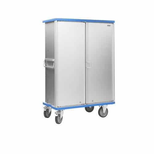 Armário para roupa lavada - E2726 - Sclessin Productions - para hospital / com rodízios / com 2 portas