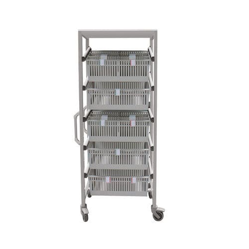 Carrinho hospitalar - Optistock® - PRATICIMA - para aparelho / de transporte / com gavetas