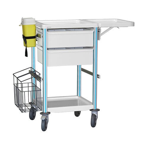 Carrinho para sala de cirurgia - Agily® - PRATICIMA - para curativos / em material plástico / em alumínio anodizado