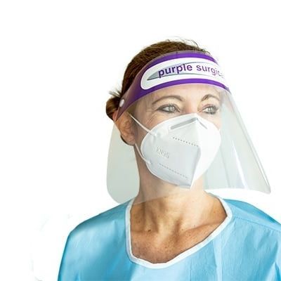 Protetor facial facial inteiro - PS9235 - Purple Surgical - transparente