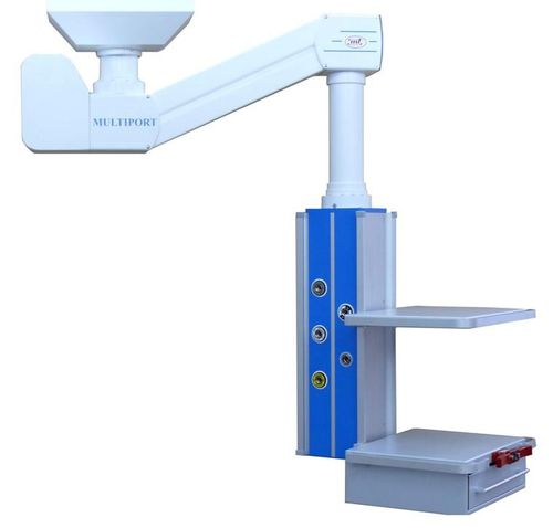 Estativa de braço de teto - M-GL06A - Medical Technologies LBI - para cuidados intensivos / de altura regulável / com prateleiras