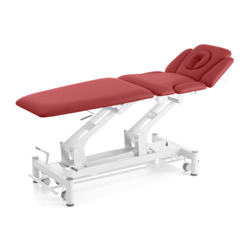 Mesa de massagem elétrica - Prestige M-S7 - Meden-Inmed - com rodízios / com apoios de braços / articulada em 3 seções