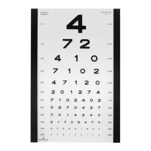 Tabela de optótipos retroiluminada - OKO  - Meden-Inmed