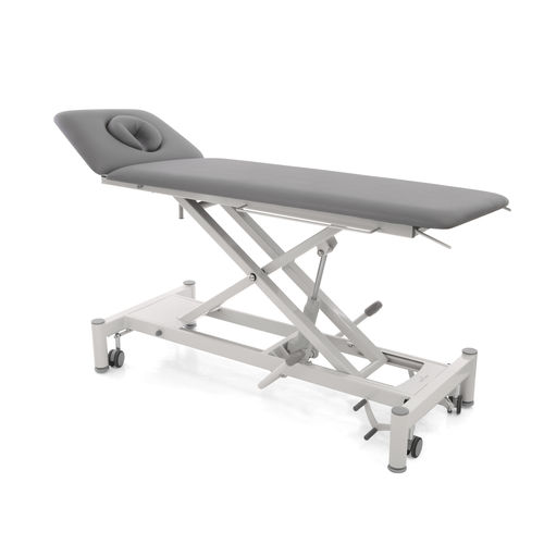 Mesa de massagem hidráulica - SAFARI PUMA S2 - Meden-Inmed - com rodízios / com encosto regulável / articulada em 2 seções