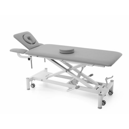 Mesa de massagem hidráulica - SAFARI PUMA S4 - Meden-Inmed - com rodízios / com apoios de braços / com encosto regulável