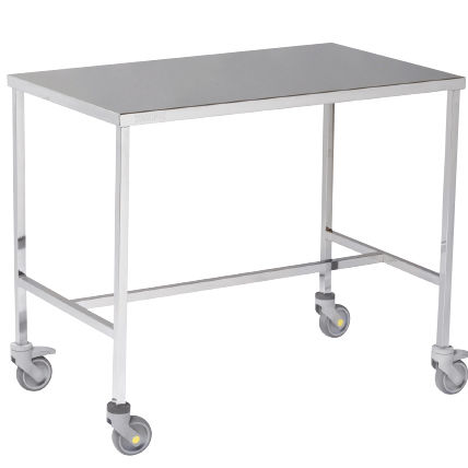 Carrinho para sala de cirurgia - TABLE À INSTRUMENTS INOX - Socommed  - para instrumental / móvel / com altura regulável