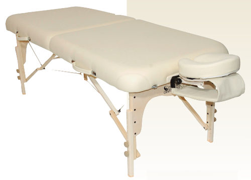 Mesa de massagem mecânico - Heritage  - Custom Craftworks - portátil / com apoio de cabeça / com encosto regulável
