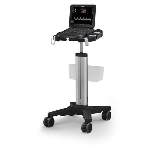Aparelho de ultrassom móvel - Edge ll  - Sonosite - geral / em preto e branco / com console integrada