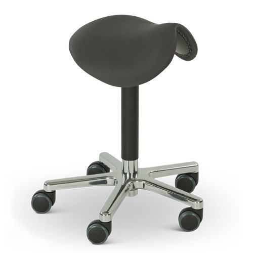 Mocho para estabelecimento de saúde - CH1100S - Lojer - com altura regulável / com rodízios / em forma de sela