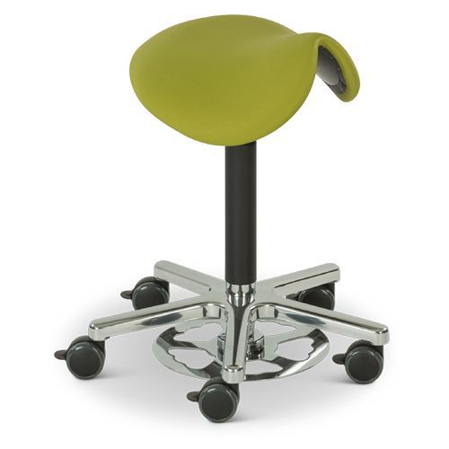 Mocho para estabelecimento de saúde - CH1200  - Lojer - com altura regulável / com rodízios / em forma de sela