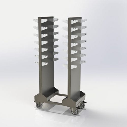 Rack de instrumentos médicos - HSRACKWM - STERIS - CANTEL - de armazenamento / móvel / em aço inoxidável