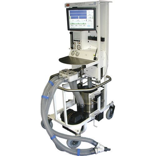 Aparelho de anestesia veterinária para animais de grande porte - Tafonius - Vetronic Services - com carrinho