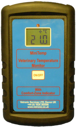 Monitor de paciente portátil - MiniTemp - Vetronic Services - de temperatura / veterinário / com conexão sem fio