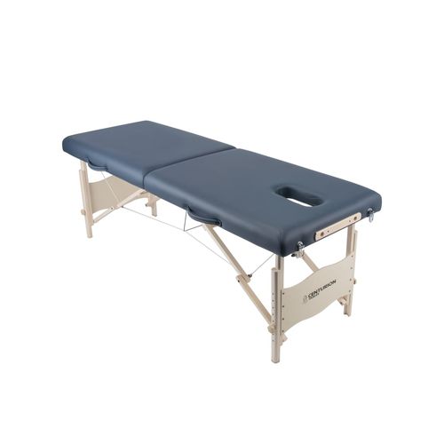 Mesa de massagem mecânico - Centurion Natura - Athlegen - portátil / com encosto regulável / articulada em 2 seções