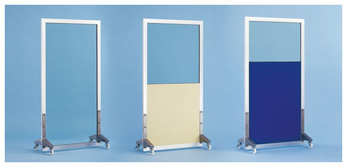 Biombo de proteção radiológica de raios X - LX - Electric Glass Building Materials - móvel / com visor