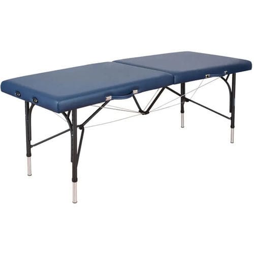 Mesa de massagem mecânico - Oakworks Massage - portátil / com encosto regulável / articulada em 2 seções