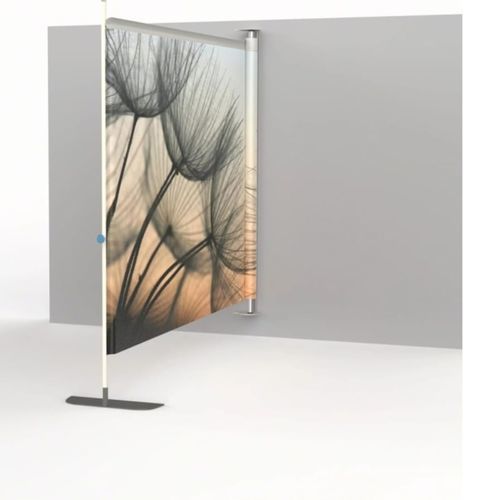 Biombo hospitalar dobrável - KwickScreen Kin - Nurture - Steelcase - de teto / 1 face