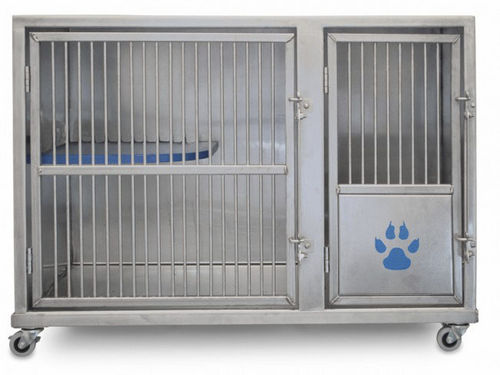 Gaiola veterinária para gatos - Groomer's Best - em aço inoxidável