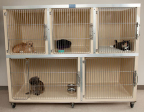 Gaiola veterinária modular - Quiet Cottages™ - Mason - com 5 compartimentos / em fibra de vidro