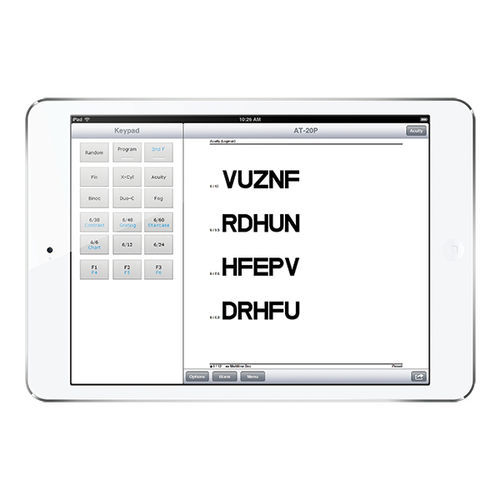 Aplicativo para Android de controle - AT20P  - Medmont - de teste / para oftalmologia / iOS