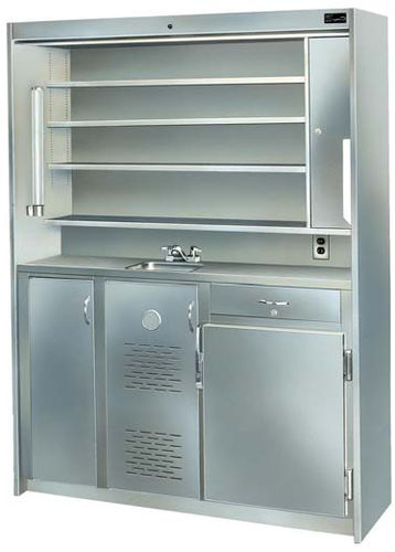 Armário de medicamentos - PV series - Continental Metal Products - de emergência / para hospital / com prateleiras