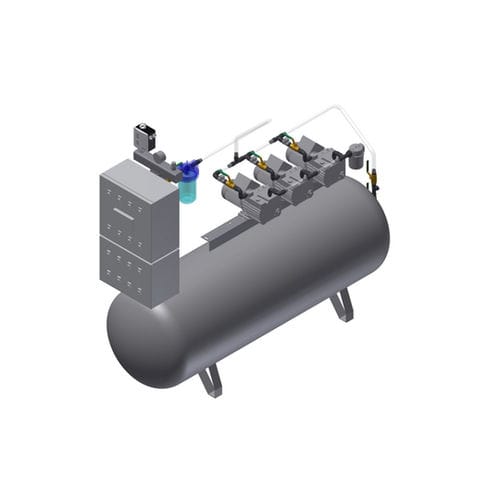 Bomba de vácuo hospitalar - MEDEVICE 3×12 PBO - Bgs General Srl - manual / de palhetas / lubrificada