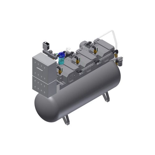 Bomba de vácuo hospitalar - MEDEVICE 3×61 PBO - Bgs General Srl - manual / de palhetas / lubrificada