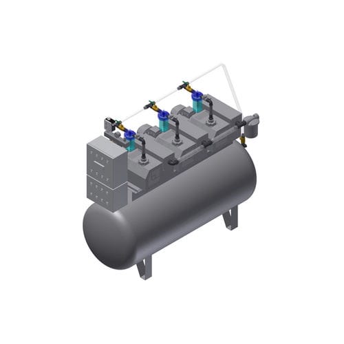 Sistema de vácuo hospitalar - MEDEVICE 3×102 PBO - Bgs General Srl - de palhetas / manual / lubrificado