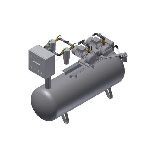 Bomba de vácuo hospitalar - MEDEVICE 2X28 PBO + FBD200 - Bgs General Srl - manual / de palhetas / lubrificada