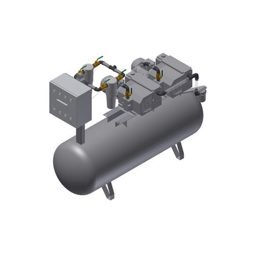 Bomba de vácuo hospitalar - MEDEVICE 2X41 PBO + FBD350 - Bgs General Srl - de palhetas / lubrificada