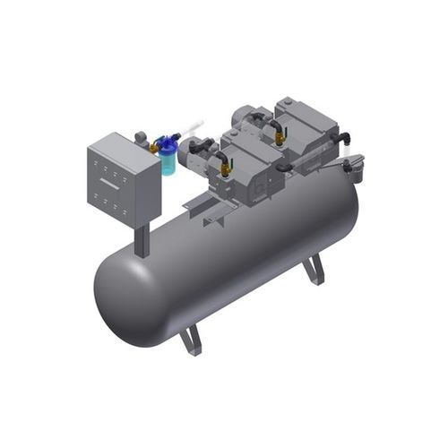 Bomba de vácuo hospitalar - MEDEVICE 2X61 PBO - Bgs General Srl - manual / de palhetas / lubrificada