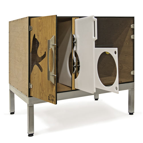 Gaiola veterinária para gatos - POPA Suites Gold - Everest Tecnovet - modular / com 2 compartimentos / em policarbonato