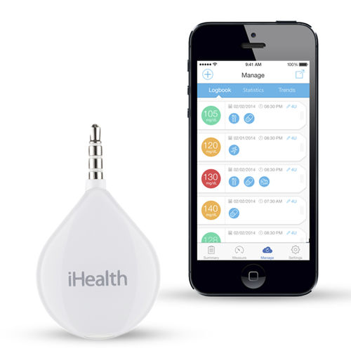 Medidor de glicose para uso com smartphone - iHealth Align BG1 - iHealth