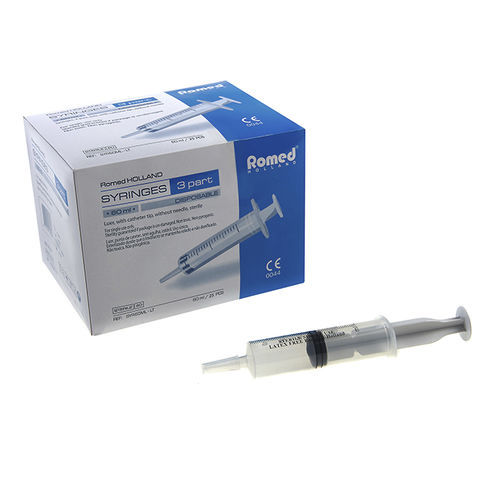 Seringa descartável - SYR60ML-LT - Romed Holland - estéril / com bico tipo cateter