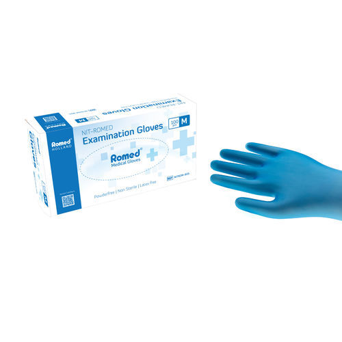 Luva hospitalar - NITROM-805 - Romed Holland - sem pó / M / caixa de 100 unid.