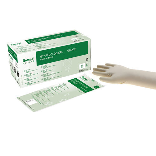 Luva para ginecologia - GYN-L-8.5 - Romed Holland - estéril / L / caixa de 25 unid.