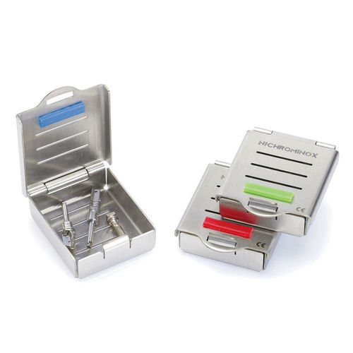 Estojo de esterilização para instrumentos odontológicos - 182040 - NICHROMINOX - em aço inoxidável / em silicone