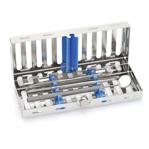 Estojo de esterilização para instrumentos odontológicos - 182069 - NICHROMINOX - perfurado / em aço inoxidável