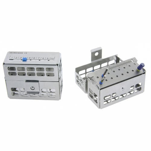 Estojo de esterilização para instrumentos odontológicos - 182251 - NICHROMINOX - perfurado / em aço inoxidável