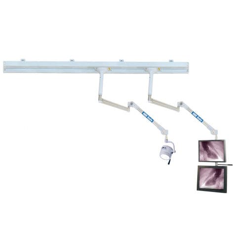 Braço de suporte para monitor articulado - Hercules® - AADCO Medical - para tela / cirúrgico / para trilho