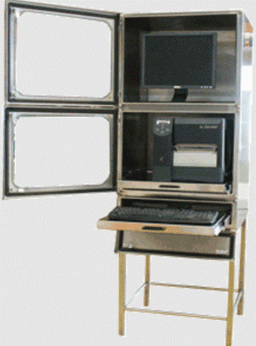 Estação de trabalho informática médico-hospitalar - MU3 Inox - LM Realisations - à prova de água