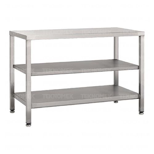 Mesa de trabalho - RTSSU Series - TEKNOMEK - retangular / fixa / em aço inoxidável
