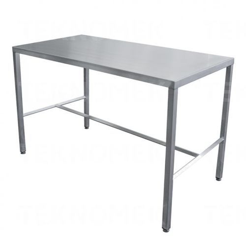 Mesa de trabalho - TATA series - TEKNOMEK - retangular / em aço inoxidável