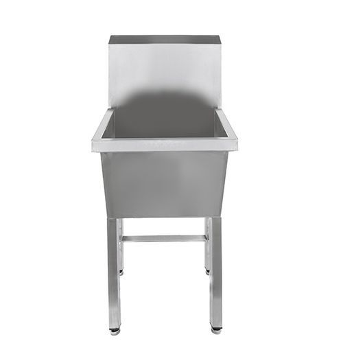 Pia para laboratório - WUT1 series - TEKNOMEK - com 1 posto / em aço inoxidável / com escorredor