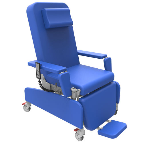 Poltrona elétrica para coleta de sangue - PY-YD-810 - Nanning Passion Medical Equipment - articulada em 3 seções / com rodízios / Trendelenburg
