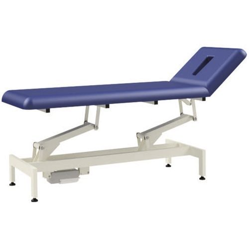 Mesa de exame manual - 4005.010 - KIS Produkt - com altura regulável / articulada em 2 seções / azul