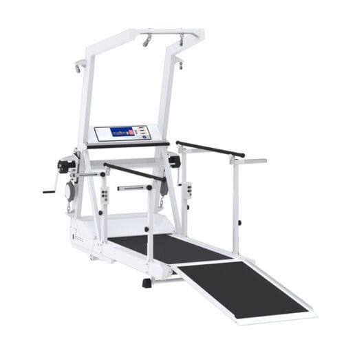 Esteira elétrica com corrimão - NEU260 - Genin Techmed - inclinada / com suporte parcial de peso corporal